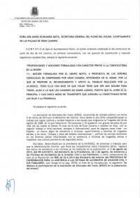 Certificación del Ayutamiento de Las Palmas